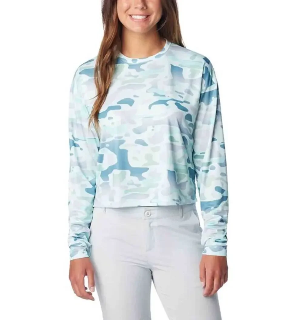 Columbia Women's Super PFG Tidal Light Shirt XS Blue Icy Morn Watershed NWT